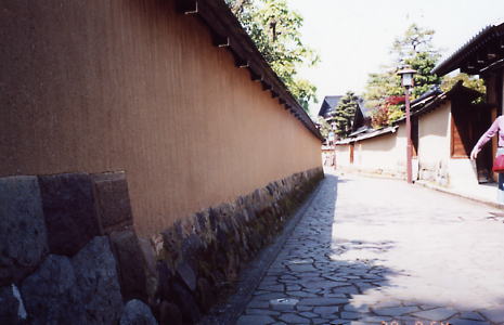 金沢観光(長町武家屋敷）土塀の残る街、金沢